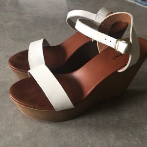 White Wedge Sandals